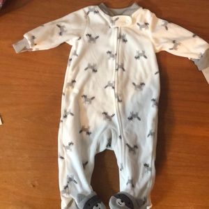 Fleece baby one piece